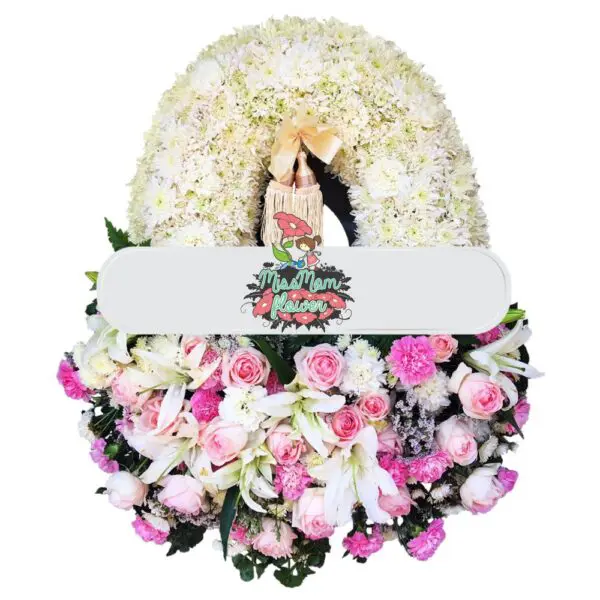 พวงหรีดดอกไม้สด FS20