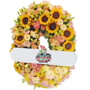 พวงหรีดดอกไม้สด FS14